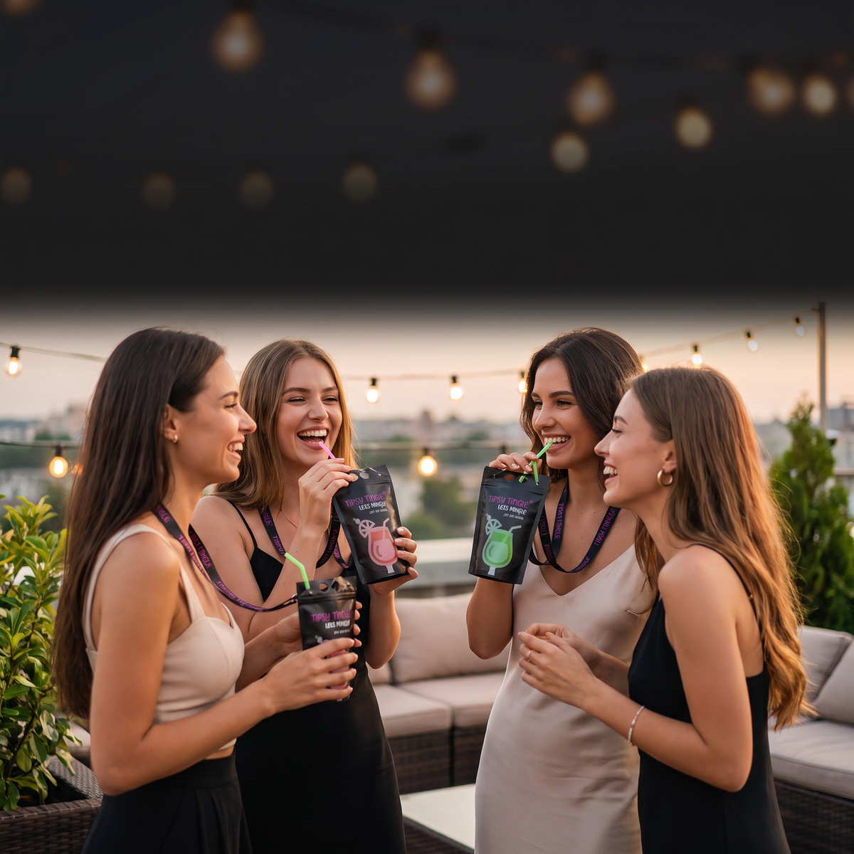 Friends enjoying cocktails