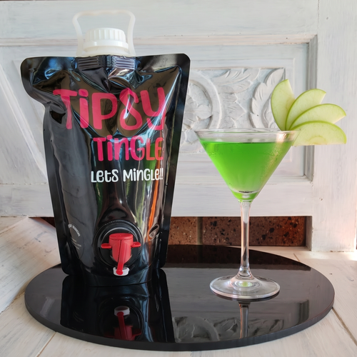 Apple Martini Cocktail Party Bag with fresh green apple cocktail