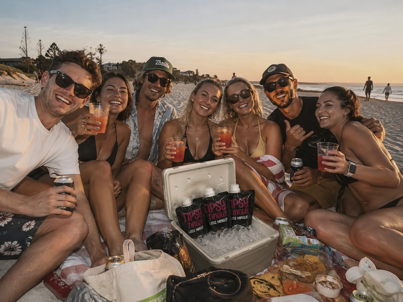 group of friends celebrating a birthday