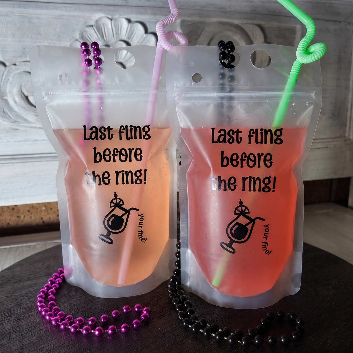 "Last fling before the Ring" Party Pouches