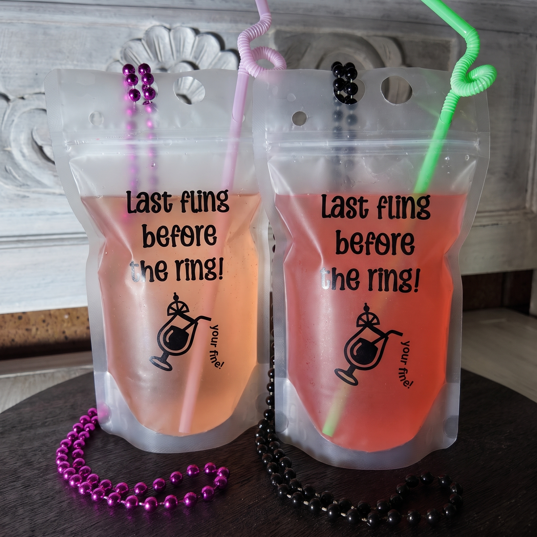 "Last fling before the Ring" Party Pouches