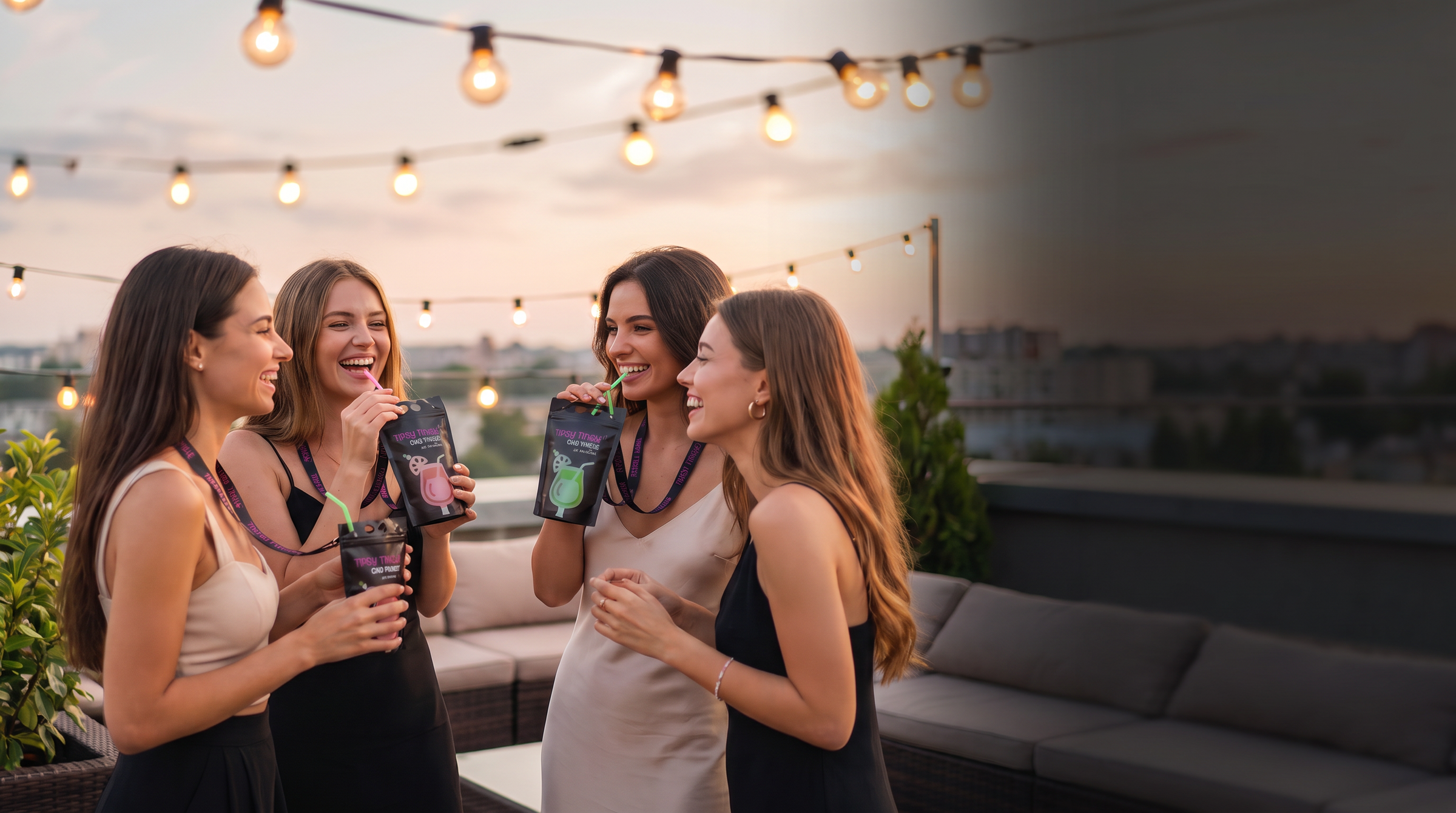 Friends enjoying cocktails